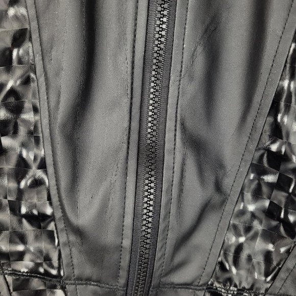 Lip Service Cult Holographic Neurotransmission Cyber Gothic Fetish Dress Small - Picture 9 of 13